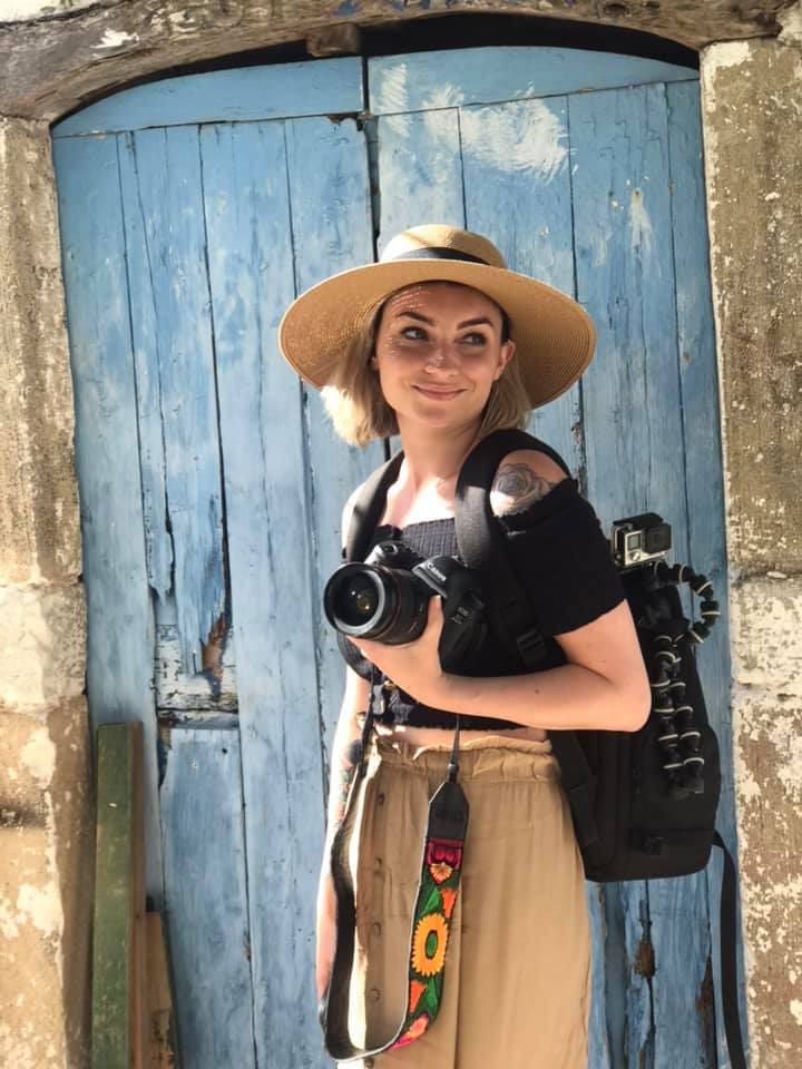 Lindsey Murphy branding photographer in Charleston SC with camera