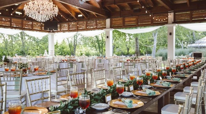 Outdoor sunset wedding at Harbor View Pavilion Charleston SC with romantic Lowcountry wedding photography
